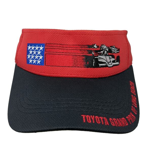 Toyota Grand Prix Of Long Beach Strapback Sun Visor Cap Red One Size My Hat Guy - Picture 1 of 9